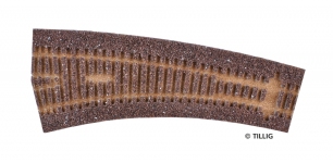 TILLIG 86518 - H0 Gleisbettung Elitegleis dunkel (braun) für Innenbogenweiche links 15°